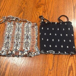 Stylish Black and Orange Patterned Women's Bag Set